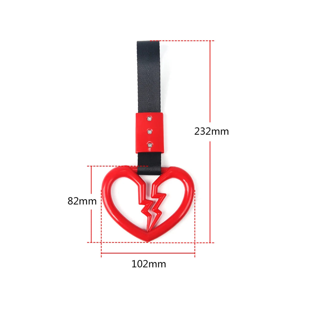 JDM Auto Accessories Cat Tsurikawa Ring Handle Hand Strap Loops Bumper Bus Car Drift Charm Warning Tag