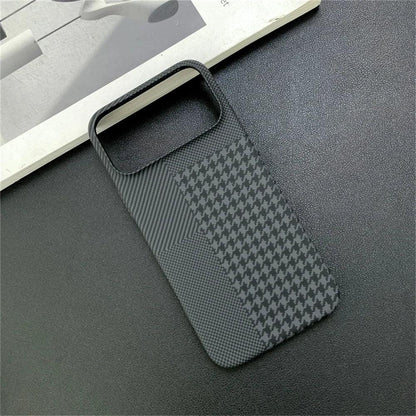 iPhone Slim Carbon Fiber Checkered Matte Case