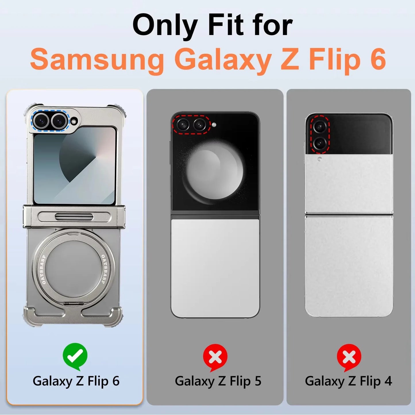 Eary for Samsung Galaxy Z Flip 7 6 Case for MagSafe 360°Rotatable Magnetic Kickstand Ultra-Thin Shockproof Protective 7 6 Cover