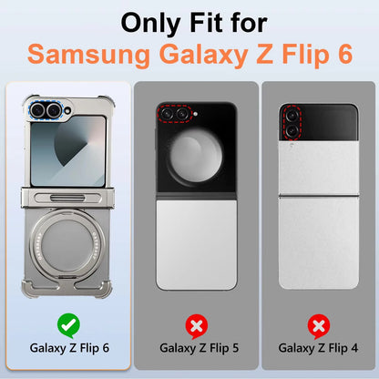 Eary for Samsung Galaxy Z Flip 7 6 Case for MagSafe 360°Rotatable Magnetic Kickstand Ultra-Thin Shockproof Protective 7 6 Cover