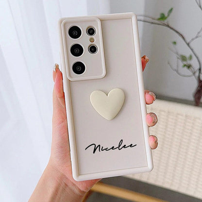 Customized 3D Love Heart Soft Case for Samsung Galaxy