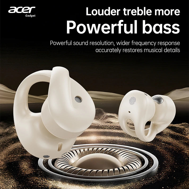 Acer Ohr555 Wireless Bluetooth Earphones with Ear Clip Design, Hifi High-Definition Noise Reduction, Comfortable to Wear, Suitable for Sports, Running, Fitness, Compatible with Mobile Phones, Tablets, and Laptops