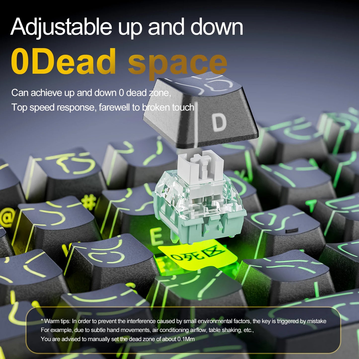 ATTACK SHARK X68HE Esports magnetic axis keyboard 8KHz return rate,total area 0.01mm,and 0.125ms rate class Ultra-low latency