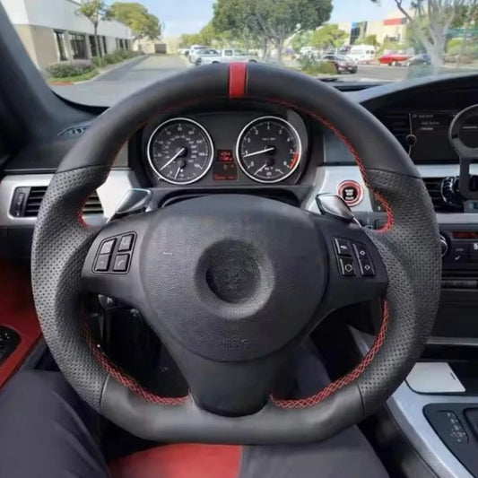 BMW E90 E91 E92 E93 Flat Bottom Leather Steering Wheel