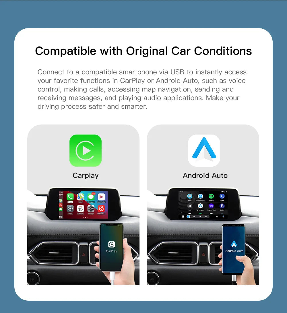 ANYFAR For Mazda Retrofit Kit Wired CarPlay Android Auto USB Adapter Hub OEM For Mazda 2 3 6 CX30 CX5 CX8 CX9 MX5 TK78669U0C
