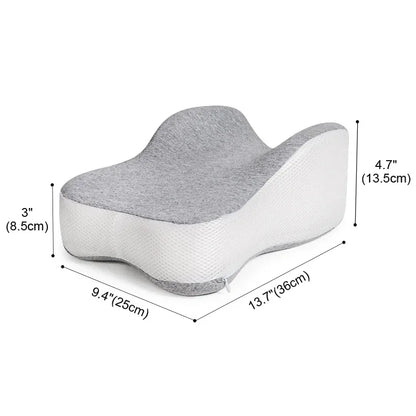 Long 14”Knee Pillow for Side Sleeper Fully Support Thighs and Knees for Required Knee Separation- Leg Pillow - Large, Gray