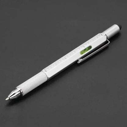 7 in 1 Multifunctional Pen Touch Screen Stylus Capacitive Pen with Screwdriver Ruler Levelgauge Refillable Ballpoint Pencil Tool - Urbizia