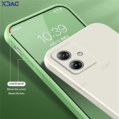 Luxury Dual Layer Cellphones Cases Covers for Motorola Moto G54 Power G64 5G G54Power MotoG64 Soft Square Liquid Silicone Armor
