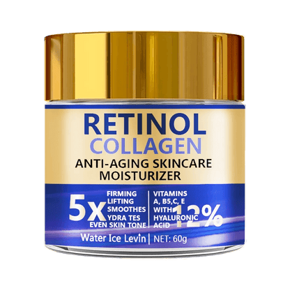 Retinol & Collagen Face Cream 60g, Anti-Aging Firming Moisturizer with Hyaluronic Acid, Fast Delivery