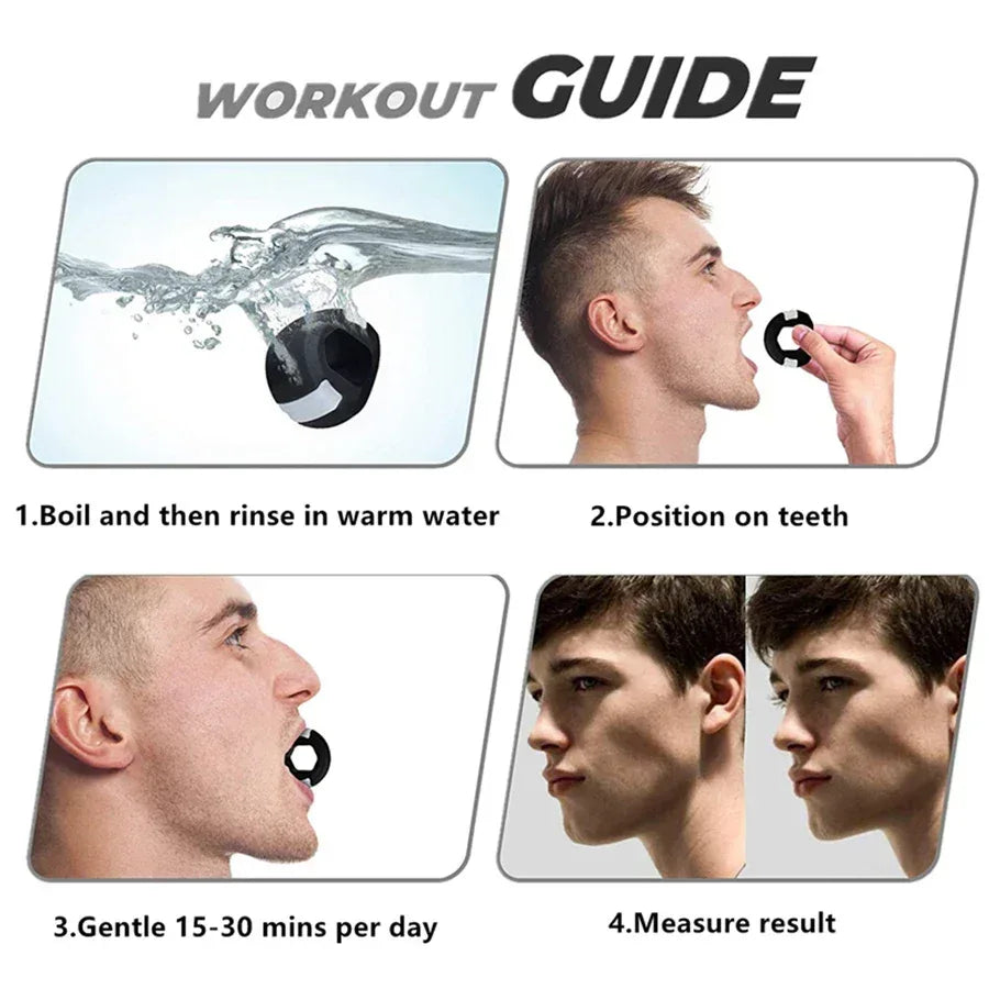 Silica Gel Face Fitness Ball Jaw Exerciser Facial Toner Reduce Double Chin Relax Ball Gym Fitness Training Jawline Simulator - Urbizia