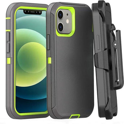 3-in-1 Military Armor iPhone Case with Belt Clip