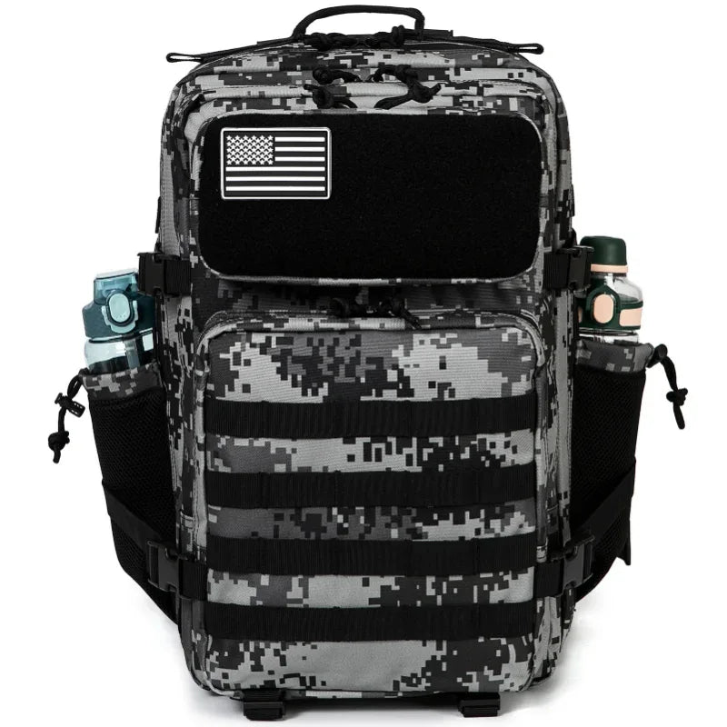 45L Tactical Backpack survival Bag Hunting MOLLE Backpack GYM For Men EDC Outdoor Hiking Rucksack Witch Bottle Holder