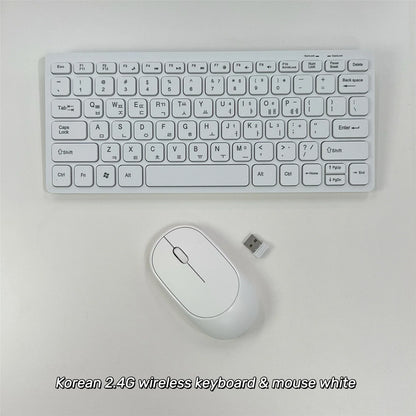 Korean 2.4G Wireless Keyboard and Mouse/Keyboard only Protable Mini Keyboard Mouse Combo Set For Notebook Laptop Desktop PC