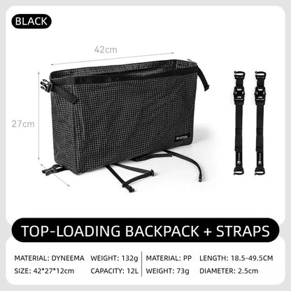 Ultralight Dyneema Backpack Top Lid Waterproof Expansion Pouch Multifunctional External Storage Bag Hiking & Mountaineering