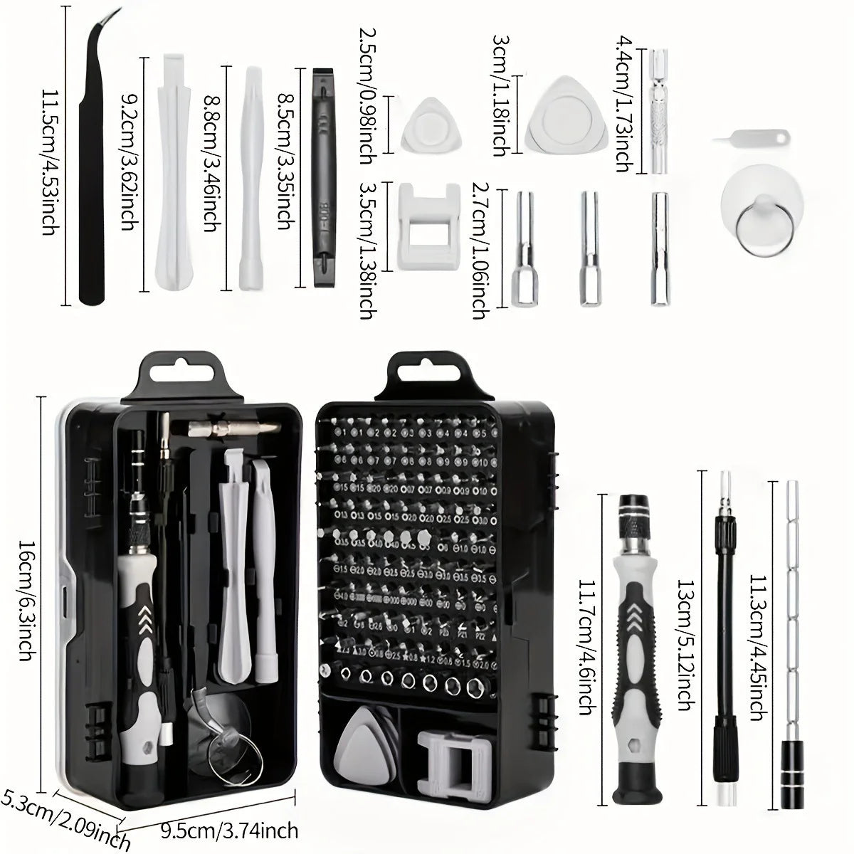 115-in-1 Small Screwdriver Set, Professional Repair Tool Kit for Phone, Computer, Watch, Console, Eyeglass and Electronic