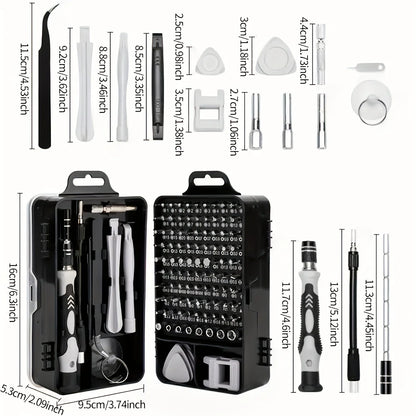 115-in-1 Small Screwdriver Set, Professional Repair Tool Kit for Phone, Computer, Watch, Console, Eyeglass and Electronic