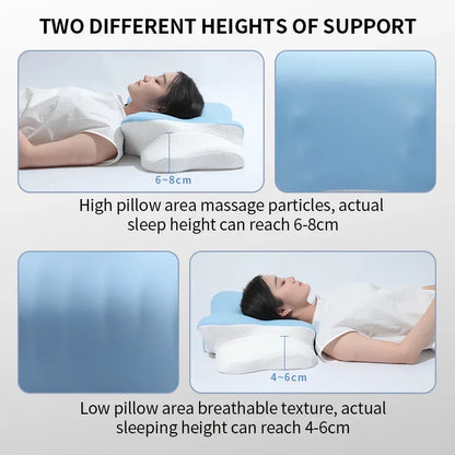 Cervical Orthopedic Pillow For Sleep Butterfly Ergonomic Memory Foam Pillow Slow Rebound Comfortable Neck Massage Bed Pillow