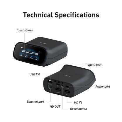 GL.iNet Comet Pro (GL-RM10) Remote KVM Over Wi-Fi, Dual Band Wi-Fi 6, 4K 30FPS Passthrough, Touchscreen, 32GB eMMC,Tailscale Support Remote Access Control and ATX/fingerbot for Disaster Recovery, Home Office