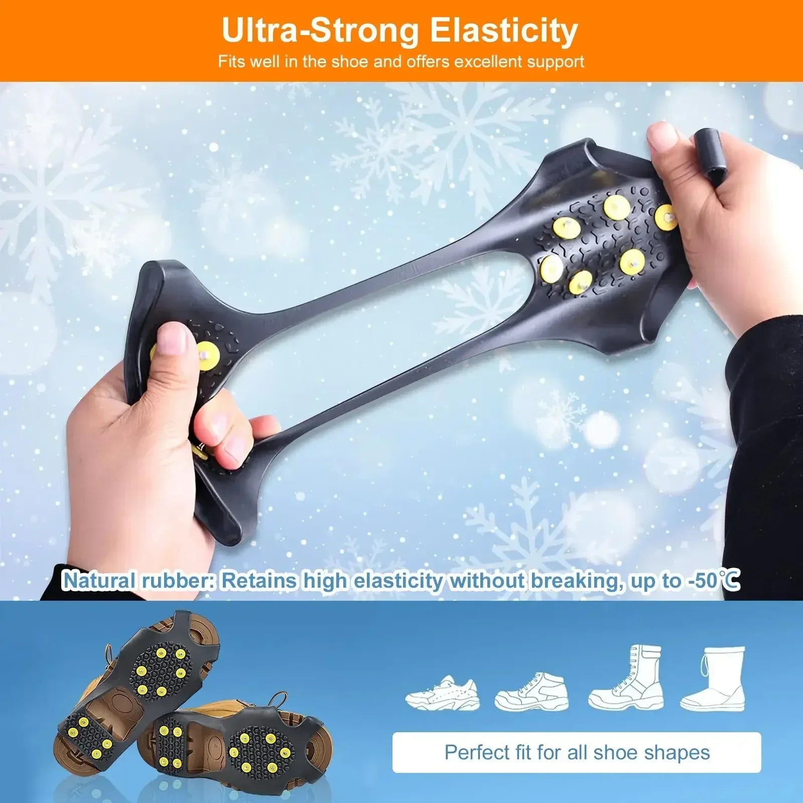 Outdoor 10 Teeth Anti‑Slip Climbing Crampons Ice Cleats - Urbizia