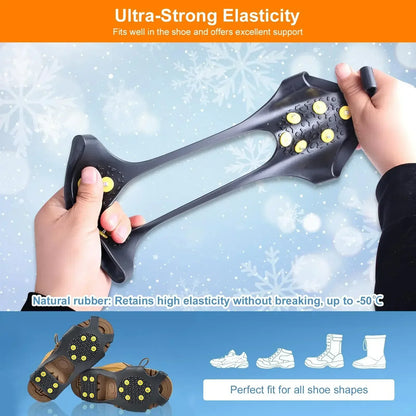 Outdoor 10 Teeth Anti‑Slip Climbing Crampons Ice Cleats - Urbizia