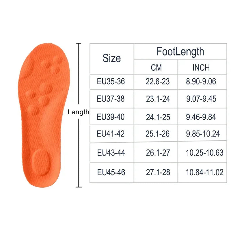 1/2/4 Pairs Sports Insoles – Shock Absorption & Arch Support - Urbizia