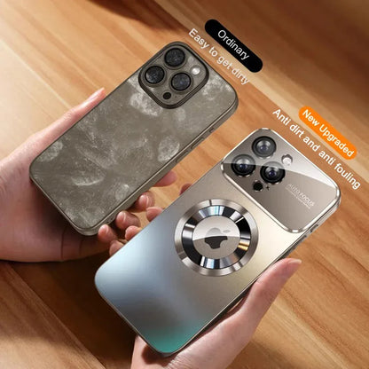 Luxury Glass Camera MagSafe Magnetic iPhone Shockproof Case