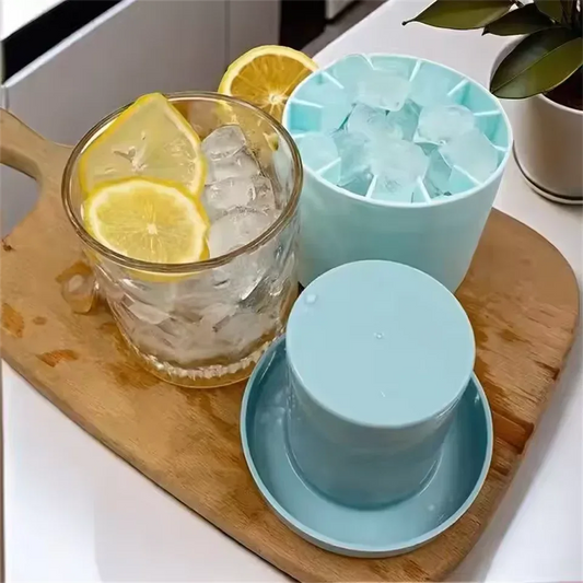 Premium Silicone Cylinder Ice Mold & Storage Box