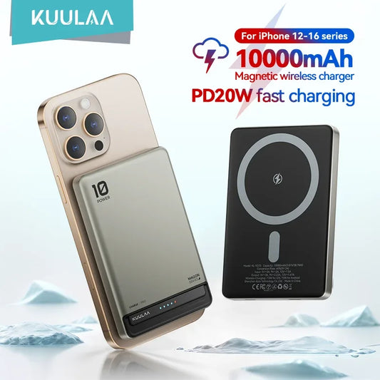 KUULAA 10000mAh Magnetic Wireless Power Bank 20W