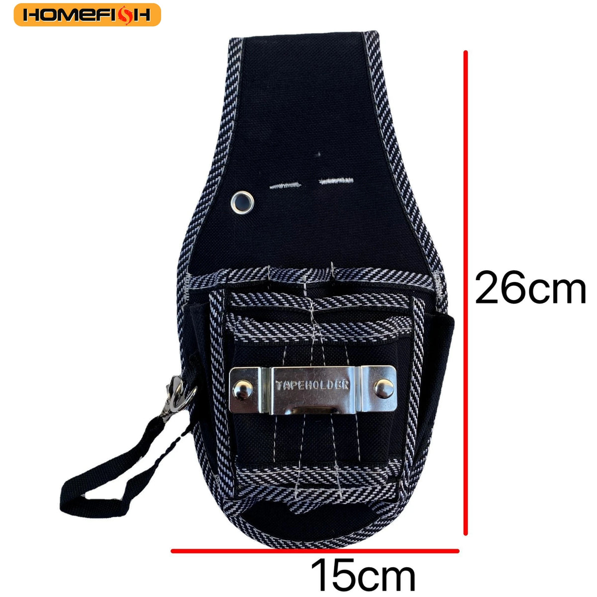 HOMEFISH Simple Waist-Hung Tool Bag, Drill Storage Holster, Multifunctional Pocket Waist Pack for Electrician Repair
