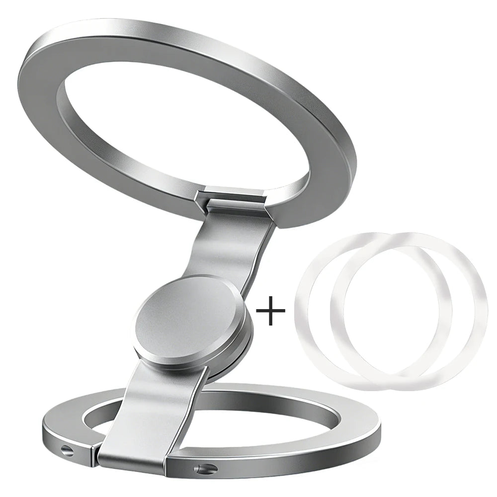 Double Sided Magnetic Suction 3 Sections Shimmering Powder Magnetic Ring Phone Holder 360° Rotatable Ultra Light Ultra Thin Allo