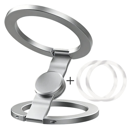 Double Sided Magnetic Suction 3 Sections Shimmering Powder Magnetic Ring Phone Holder 360° Rotatable Ultra Light Ultra Thin Allo