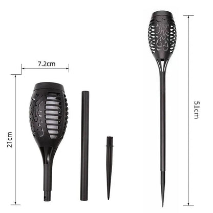 12LED Solar Flame Torch Light Flickering Light Waterproof Outdoor Garden Decoration Landscape Lawn Path Yard Patio Floor Lamps