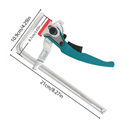 ALLSOME 2pcs Ratcheting Table Clamps, Quick Release Track Saw Clamps, Guide Rail Clamp for MFT Table and Guide Rail System
