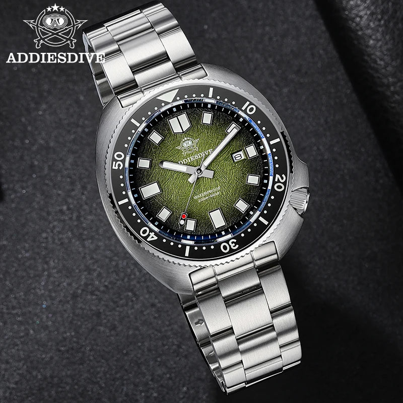 ADDIESDIVE NEW Men's Watch Sapphire Glass AR Coated Quartz Watches AD2511 Reloj Hombre 20Bar Waterproof Luminous Diving Watches