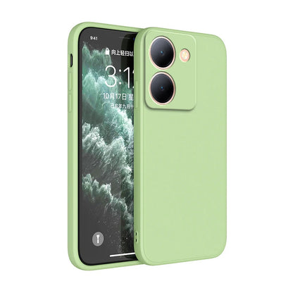 Pure Candy Phone Cover for VIVO Y36 Y27 Y78 4G 5G Luxury Shockproof Original Liquid Silicone Internal Flocking Soft Case Housing