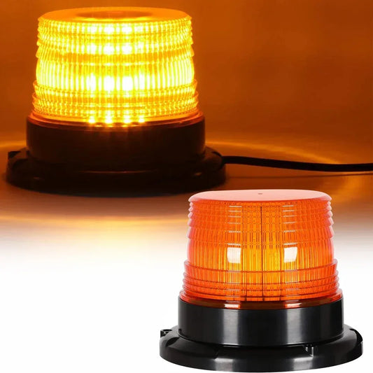 Car Truck Roof Top Warning Light Emergency LED Strobe Light Flashing Beacon With Magnetic Base For Security Auto 12V 24V