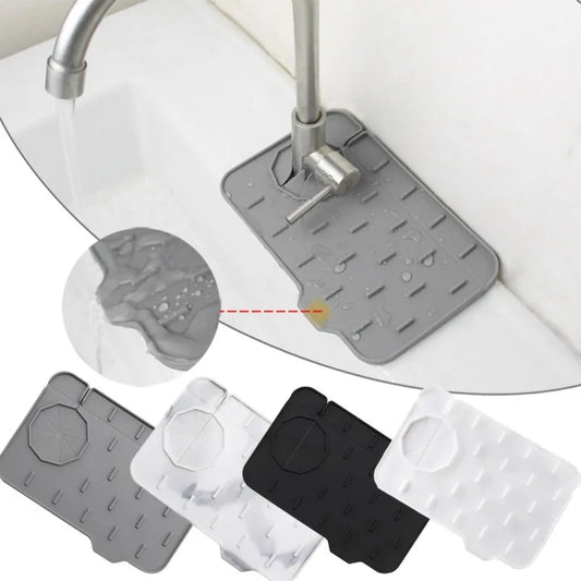 Silicone Faucet Drip Catcher Mat – Double-Sided Sink Splash Guard