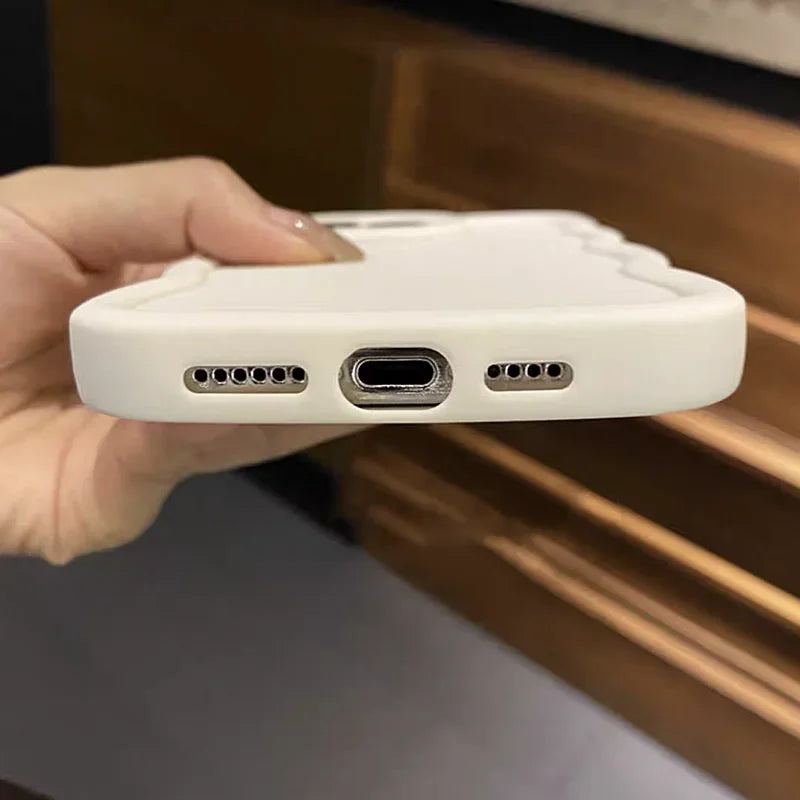 Soft Candy Curly Wave Phone Case For iPhone 11 12 13 14 15 16 17 Air Pro Max 7 8 Plus X XR XS SE Shockproof Bumper Cover Capa