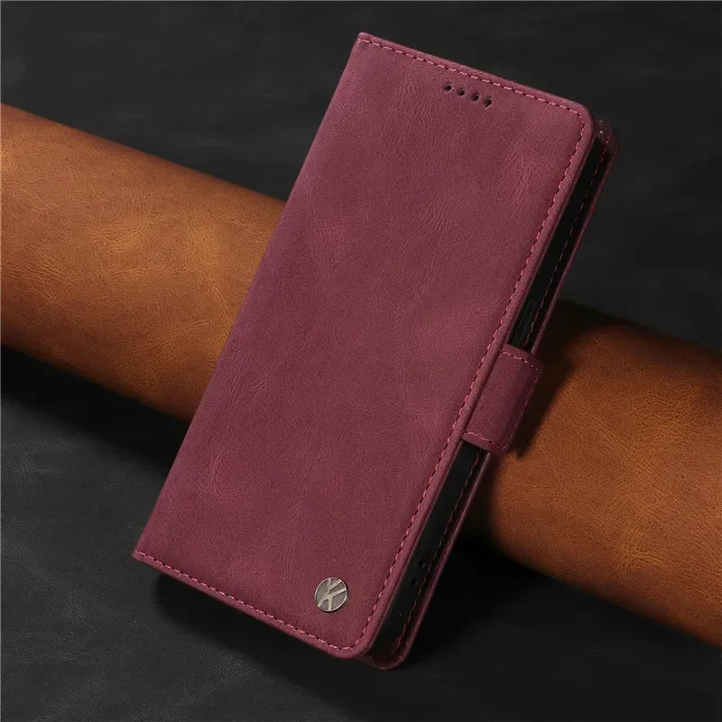 Magnetic Flip Wallet Case For Samsung Galaxy S8 S9 S10 Plus S20 S21 FE S22 S23 S24 S25 Ultra Holder Leather Stand Book Bag Cover