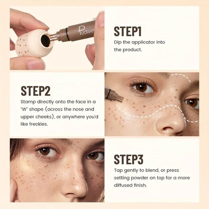 Freckle Stamp Makeup Pen Waterproof, Natural Look Dot Freckles, Long Lasting, Sweatproof, Beginner Friendly - Urbizia