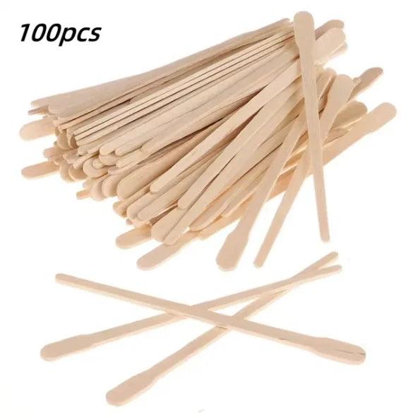 Disposable Wooden Spatulas & Hygiene Sticks (100 Pcs Set)