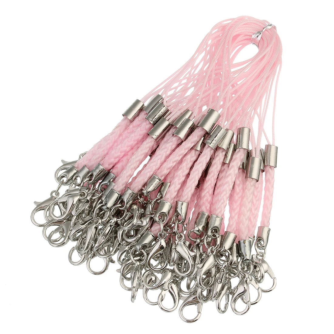 10/20pcs Keychain Rope with Lobster Clasp Jump Rings Lanyard Lariat Strap Cord For DIY Phone Case Decoration Making Supplies