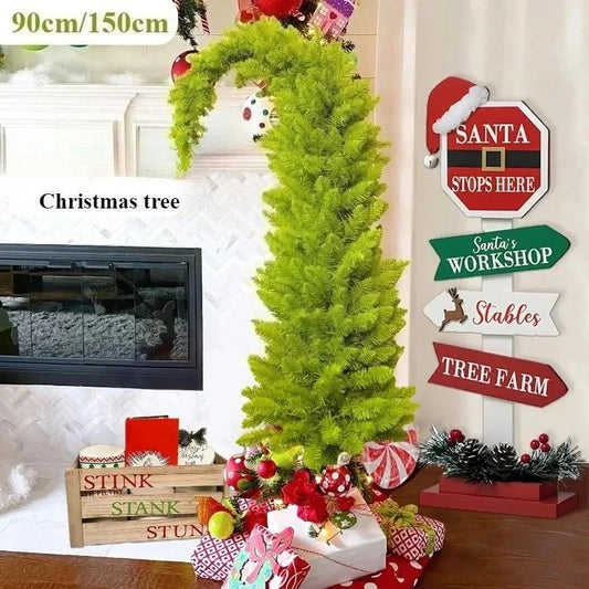 Crooked Neck Santa Hat Christmas Tree – 90/150cm