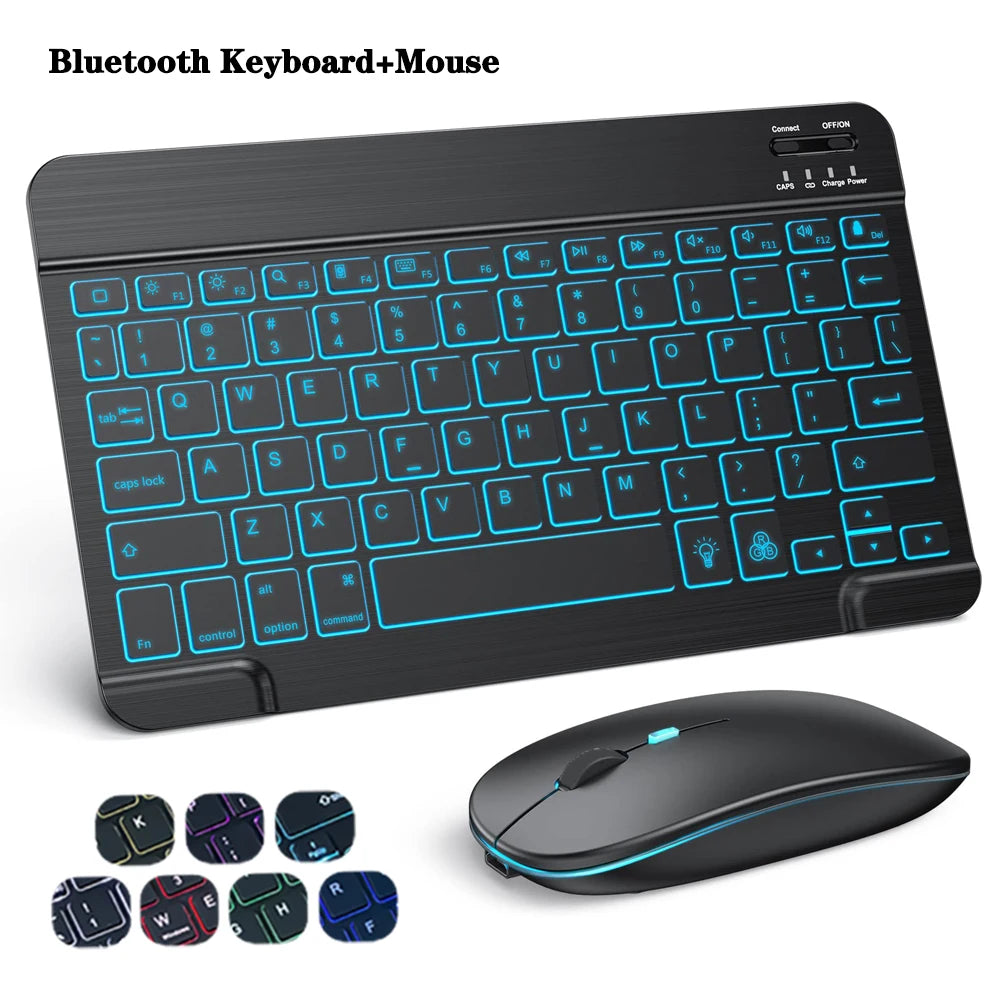 10 lnch Wireless  Bluetooth Mini Keyboard For iPad Phone Tablet Portable Bluetooth Keyboard and Mouse For Samsung Xiaomi Android