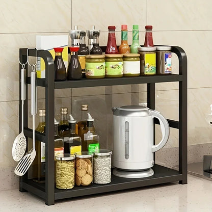 2-Tier Metal Countertop Shelf Kitchen Organizer Rack