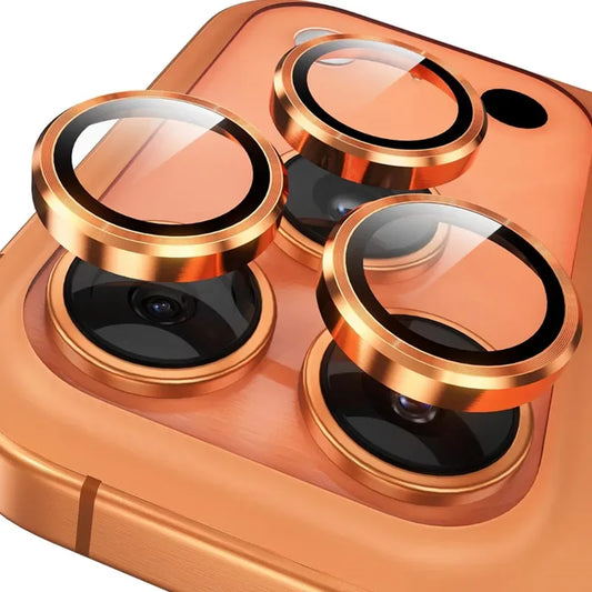 Orange Metal Glass Camera Lens Protector for IPhone 17 Air 16 15 14 13 Pro Max Plus 17Air 16Pro 17Pro i17 IPones Ring Lens Cover