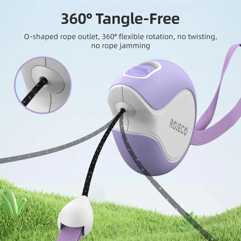 ROJECO Mini Automatic Retractable Dog Leash 3M Extendable Rope For Outdoor Travel Walking Hiking Pet Cat Dogs Traction Rope Lead