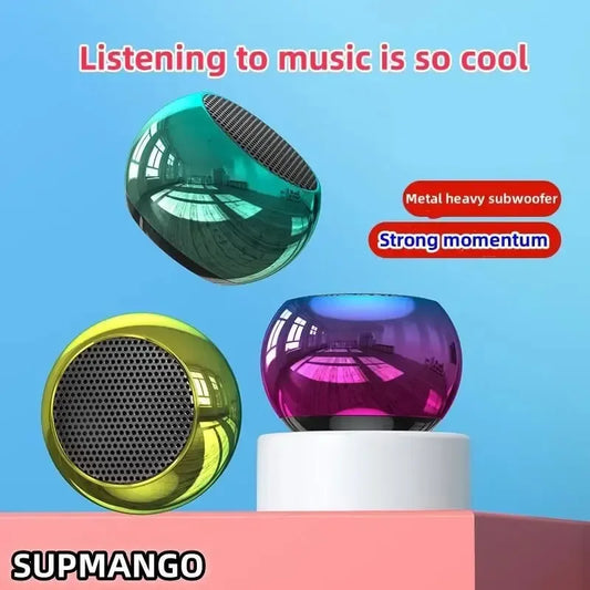 Compact M3 Wireless Bluetooth Speaker – Steel Gun Design with Heavy Bass