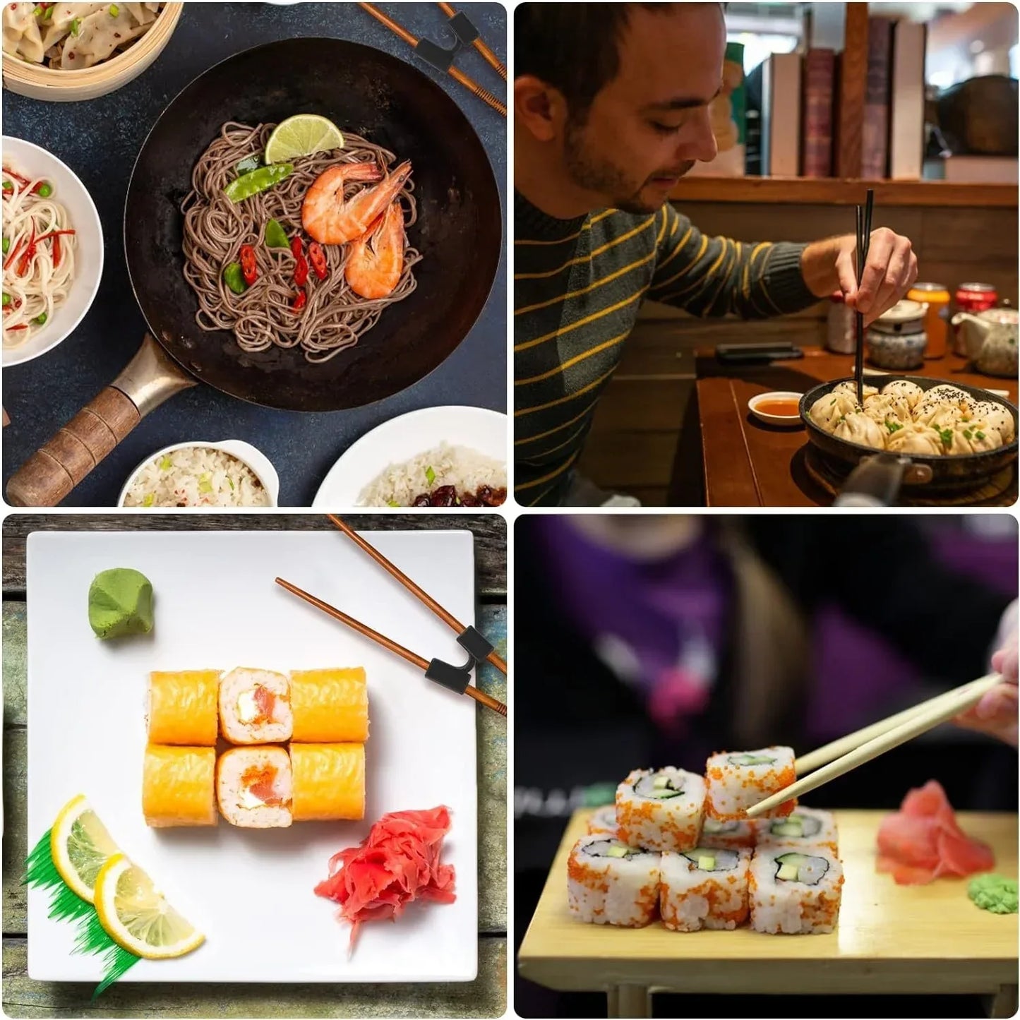 5PCS Reusable Chopsticks Trainer Helper Set