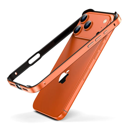 For iPhone 11 12 13 14 15 Plus 16 17 18 Pro Max Bumper Case Hybird Silicone Frame Luxury Light Aluminum Metal For iPhone17 18pro